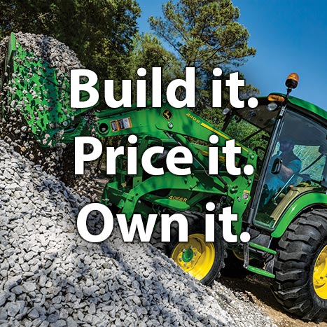 Build and price a John Deere Gator, Mower, or Compact Tractor at TRULAND Equipment