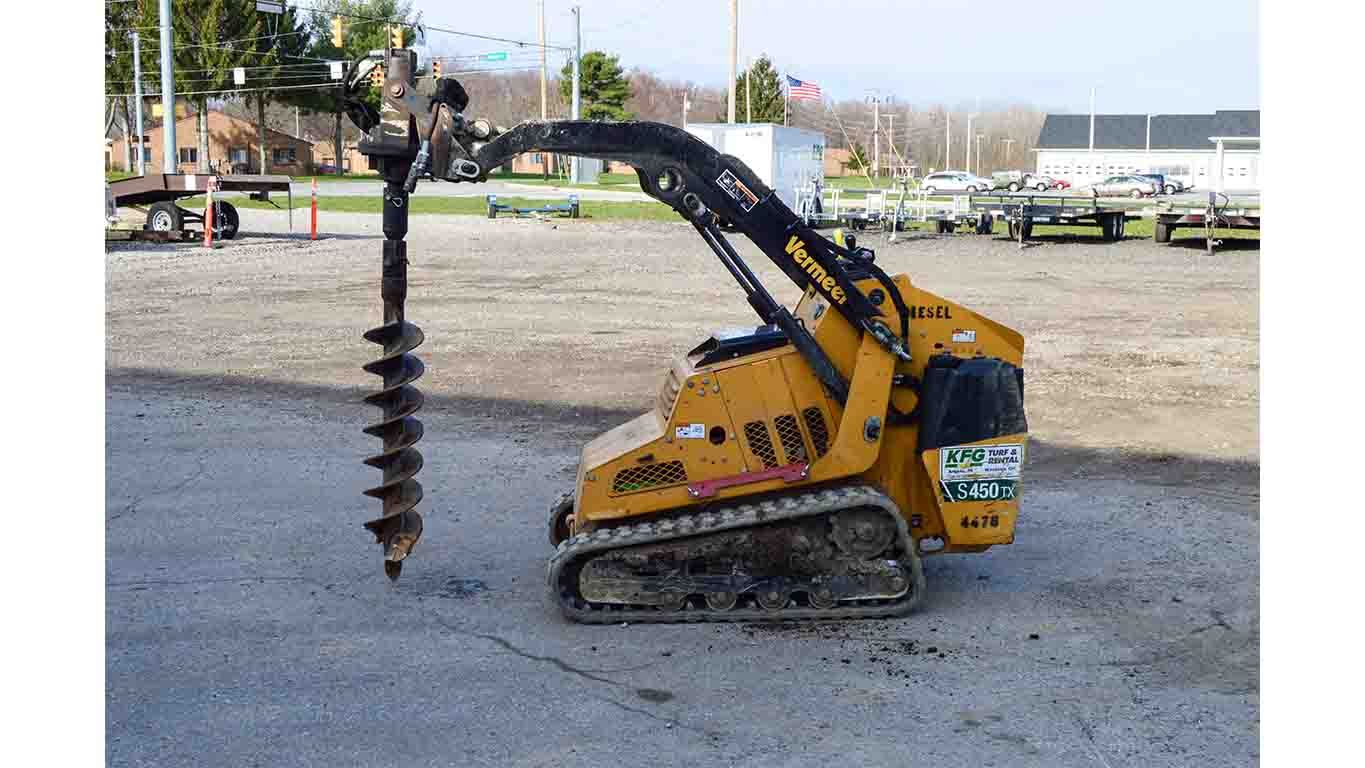 Mini skid steer auger rental at TRULAND Equipment