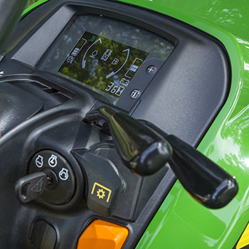 Hydraulic Controls on John Deere Signature Series Mower at TRULAND Equipment