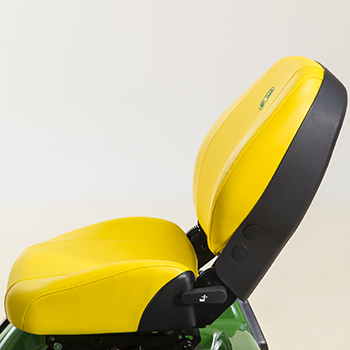 Seat on John Deere Signature Series Mower at TRULAND Equipment