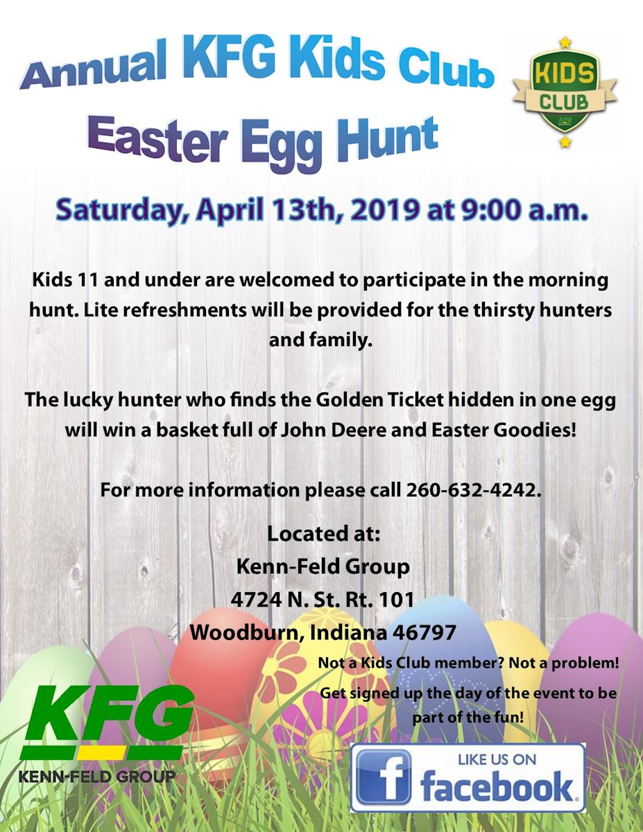 easter egg hunt kids club free event